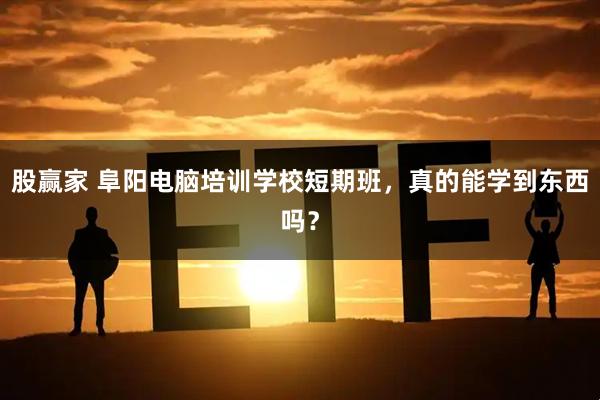 股赢家 阜阳电脑培训学校短期班，真的能学到东西吗？
